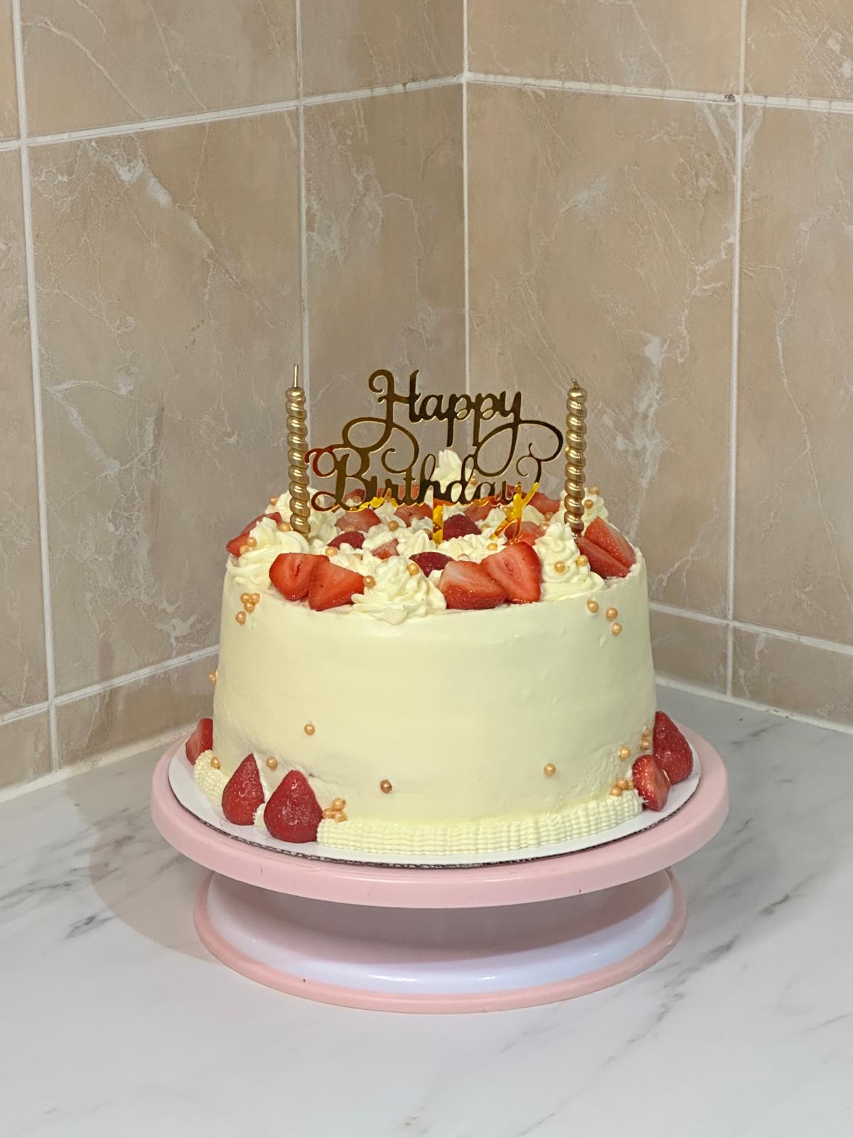 Gâteau fraises et chantilly